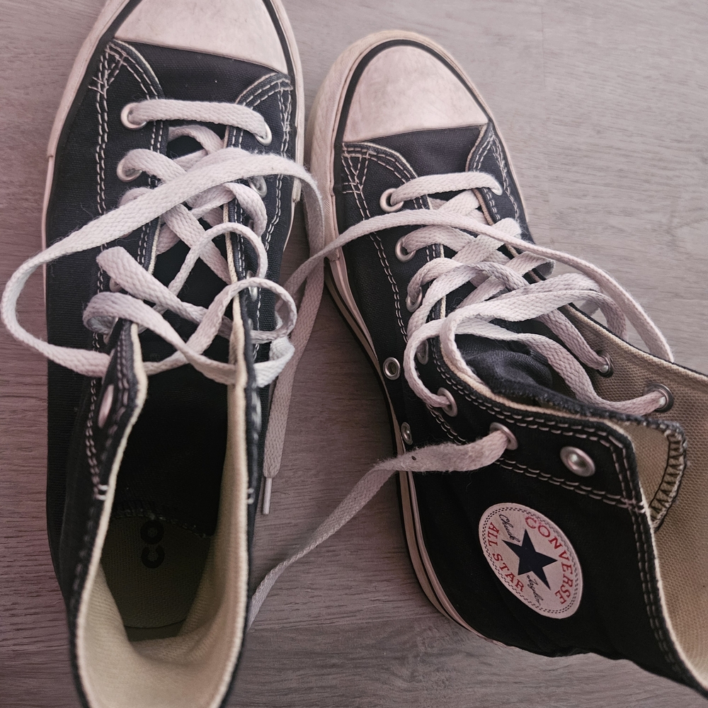 Converse Black and White High-Top Sneakers